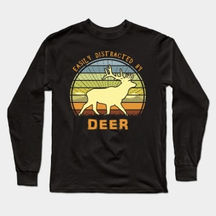 Easily Distracted By Deer Long Sleeve T-Shirt